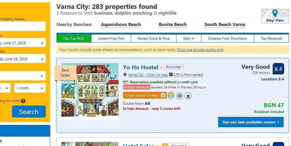 Yo Ho Hostel Várna